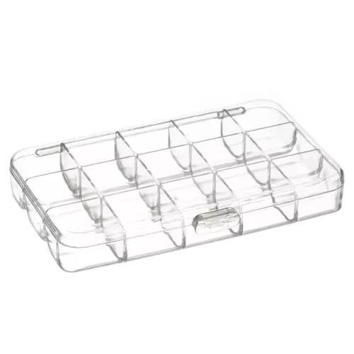 Organizer | box na ozdoby | akcesoria | kosmetyki | 15 przegródek | bezbarwny 