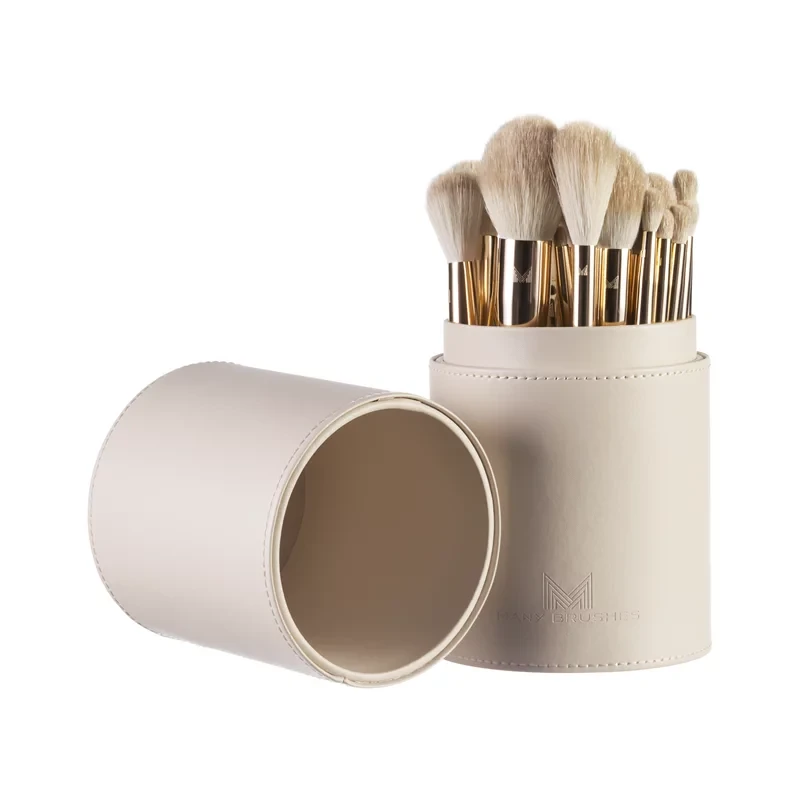 Zestaw 23 pędzli do makijażu z tubą | Many Brushes Vanilla - Thats all you need | gąbeczka gratis