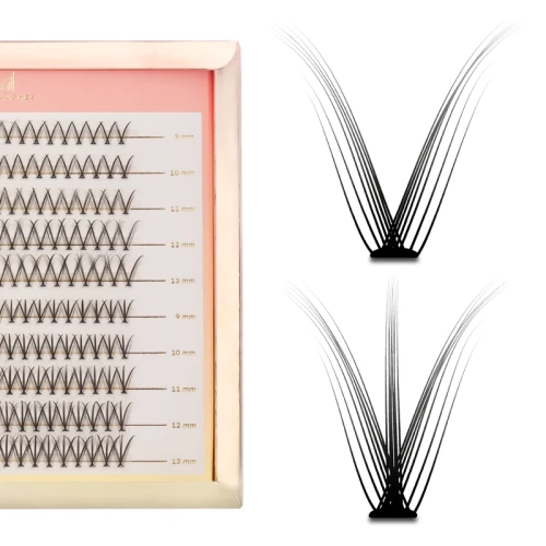 Limitowana Edycja | Master Box V-Lashes Revolution | Zestaw 2 rodzajów kępek rzęs do makijażu 9-13 mm skręt B-C-CC | Many Lashes