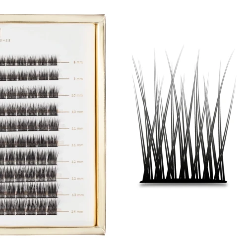 Master Box V-Lashes Divine | Zestaw kępek  rzęs do makijażu 8-14 mm skręt B-C-CC-D | Many Lashes