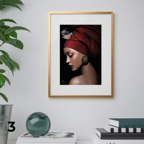 Plakat w złotej ramie | 40x50cm | Obrazek do salonu | wystrój wnętrz