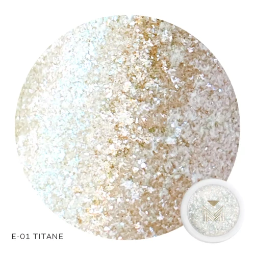 E-01 Titane | Foliowy pigment kosmetyczny | 2 ml