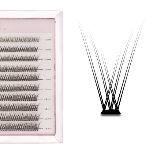 Master Box V-Lashes | Zestaw kępek  rzęs do makijażu 8-14 mm skręt B-C-CC-D  | Many Lashes 