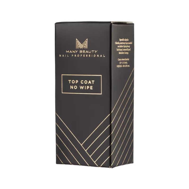 Top do lakierów hybrydowych bez przemywania | TOP COAT NO WIPE UV LED | 7,5 ml, opakowanie