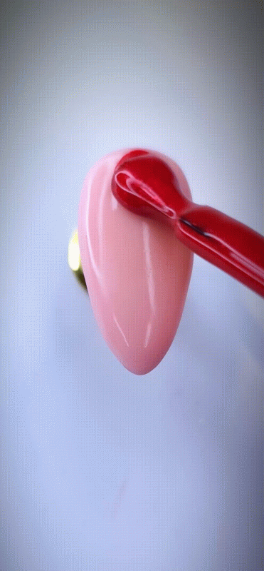 Metaliczny czerwony lakier hybrydowy | 908 brilliant cherry | HYBRID COLOR | UV