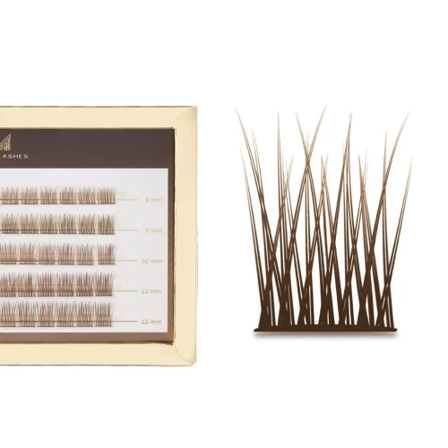 Brązowe kępki rzęs- V-Lashes DIVINE Chocolate | Mini Box