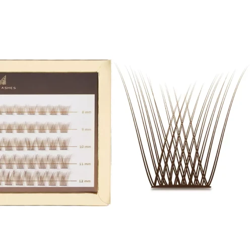 Brązowe kępki rzęs- V-Lashes Mermaid Chocolate | Mini Box 