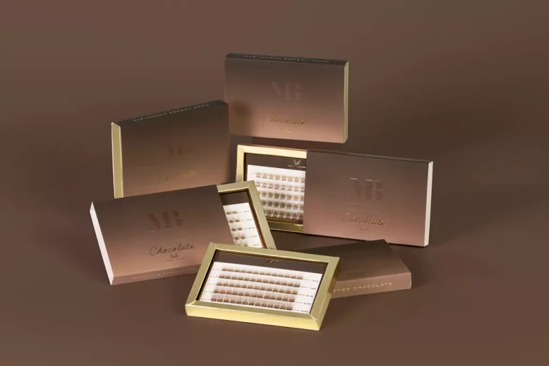 Brązowe kępki rzęs- V-Lashes Mermaid Chocolate, zdjęcie stylizowane