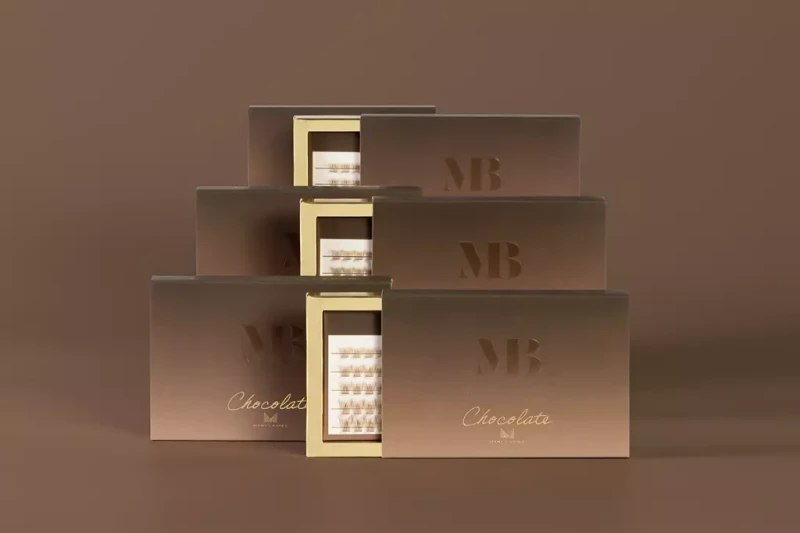 Brązowe kępki rzęs- V-Lashes Mermaid Chocolate, zdjęcie stylizowane