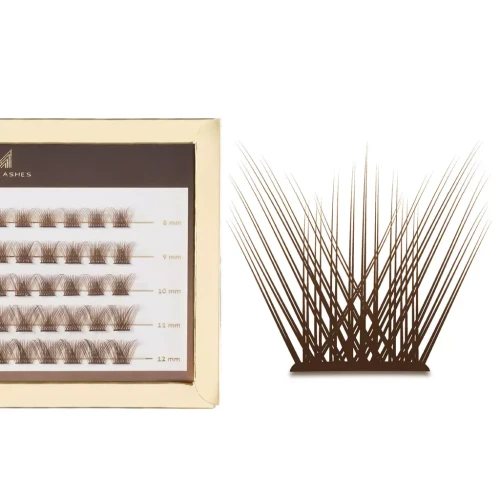 Brązowe kępki rzęs- V-Lashes Obsession Chocolate | Mini Box 