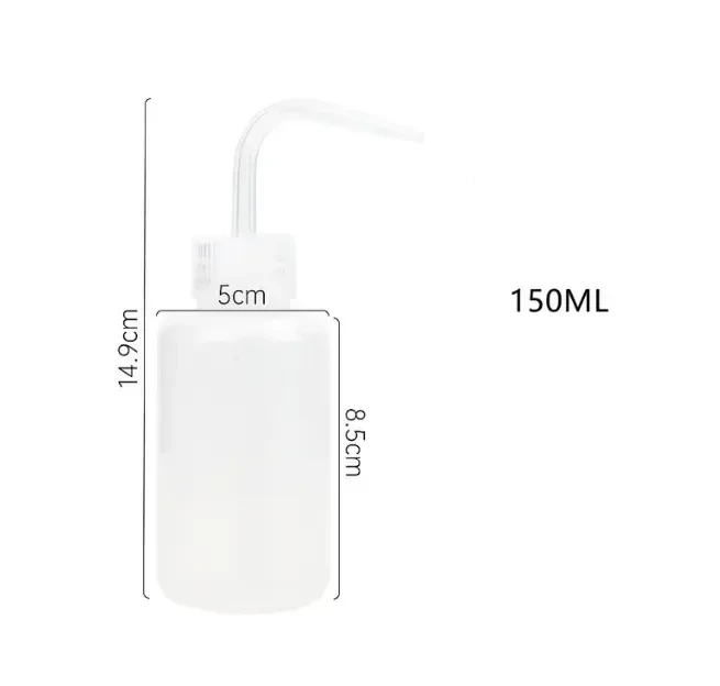 Butelka tryskawka do mycia | płukania rzęs | 150 ml, wymiary