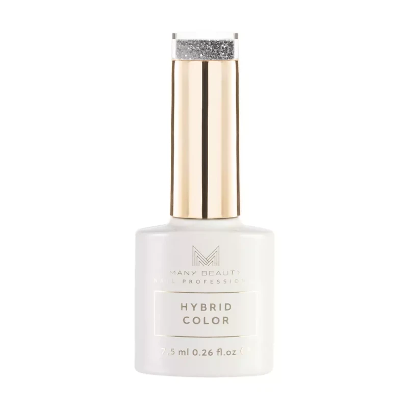 Brokatowy srebrny lakier hybrydowy | 606 brilliant flash | HYBRID COLOR | UV, butelka