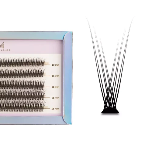 Mini Box V-lashes Delight | Zestaw 5 rzędów kępek rzęs do makijażu | Many Lashes 