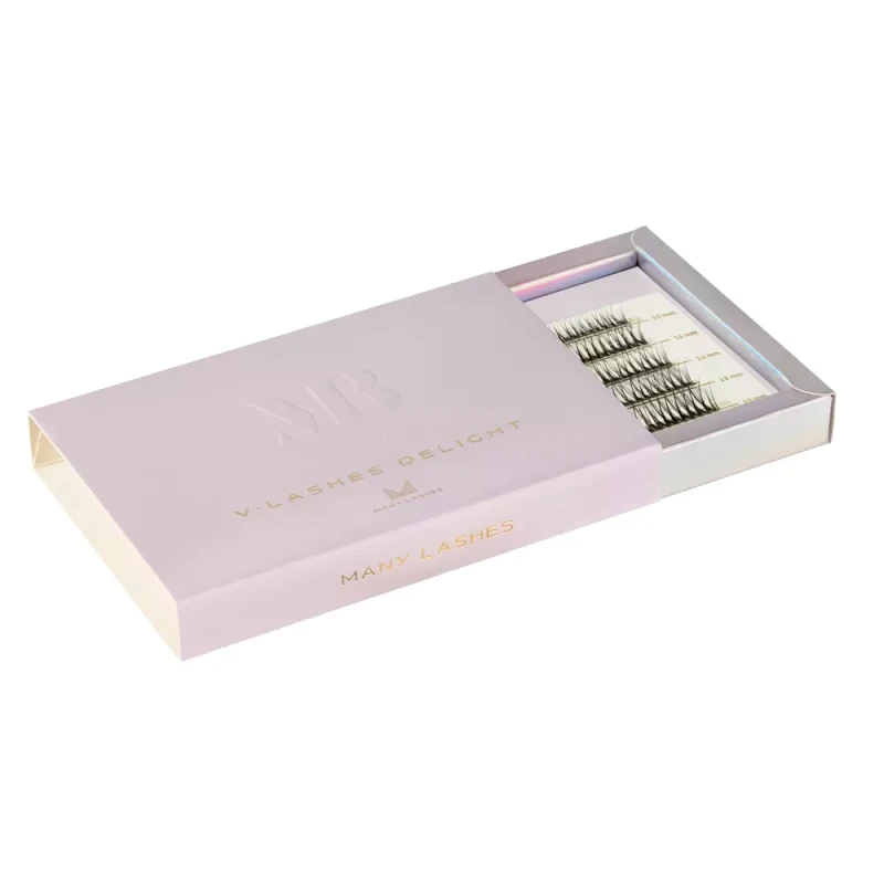 Mini Box V-lashes Delight | Zestaw 5 rzędów kępek rzęs do makijażu |