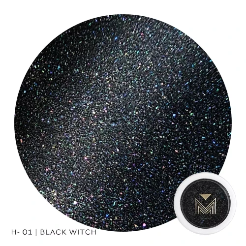 H-01 Black Witch | brokatowy | czarny pigment kosmetyczny | 2 ml