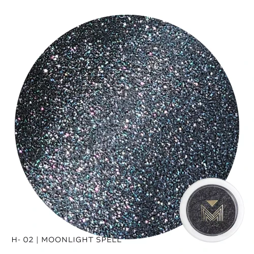 H-02 Moonlight Spell | brokatowy | grafitowy pigment kosmetyczny | 2 ml