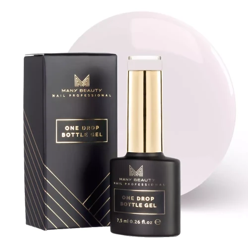 ONE DROP BOTTLE GEL | Jednofazowy żel do manicure | No. 004 ROSY WHITE | 15 ml 