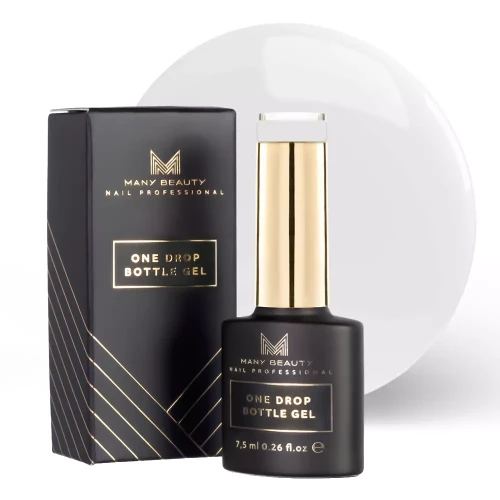 ONE DROP BOTTLE GEL | Jednofazowy żel do manicure | No. 003 WHITE | 15 ml
