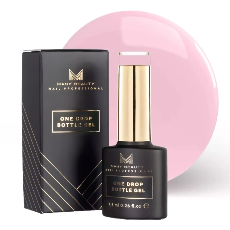 ONE DROP BOTTLE GEL | Jednofazowy żel do manicure | No. 008 CANDY PINK | 15 ml