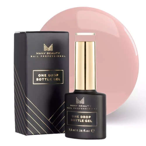ONE DROP BOTTLE GEL | Jednofazowy żel do manicure | No. 014 NUDE ROSE | 15 ml 