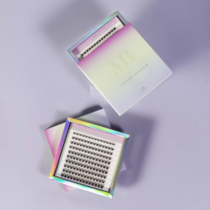 Master Box V-Lashes Mermaid | Zestaw kępek rzęs do makijażu, zdjęcie stylizowane