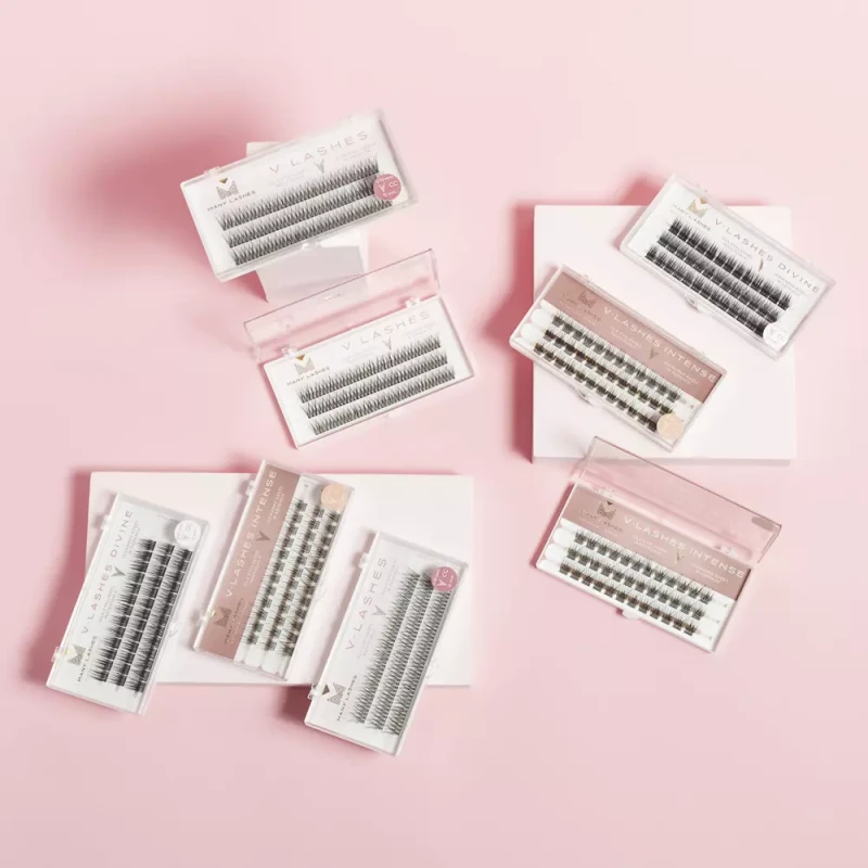Rzęsy kępki - V-Lashes DIVINE, zdjęcie stylizowane