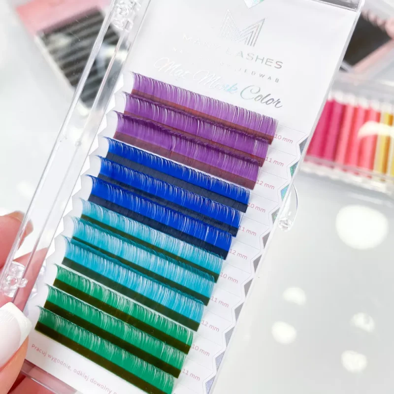 Kolorowe rzęsy do przedłużania Mat Mink Color