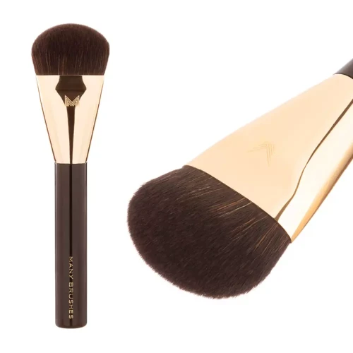 MBC-02 | Spłaszczony i ścięty pędzel do podkładu i konturowania | Many Brushes Chocolate | Smooth touch | Akrylowa rączka 