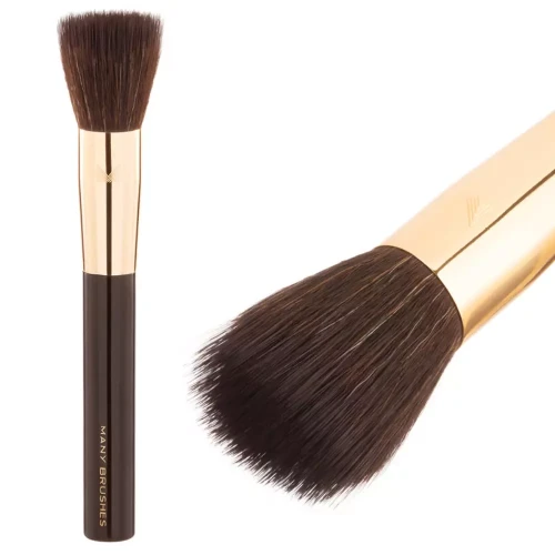 MBC-03 | Wielozadaniowy pędzel do kremowych i pudrowych produktów | Many Brushes Chocolate | Duo fibers | Akrylowa rączka