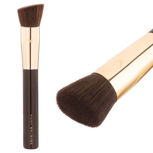 MBC-05 | Ścięty pędzel do różu i bronzera | Many Brushes Chocolate | Smooth touch | Akrylowa rączka