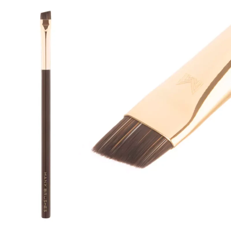 MBC-26 | Skośny pędzel do eyelinera i brwi | Many Brushes Chocolate | Straight fibers | Akrylowa rączka