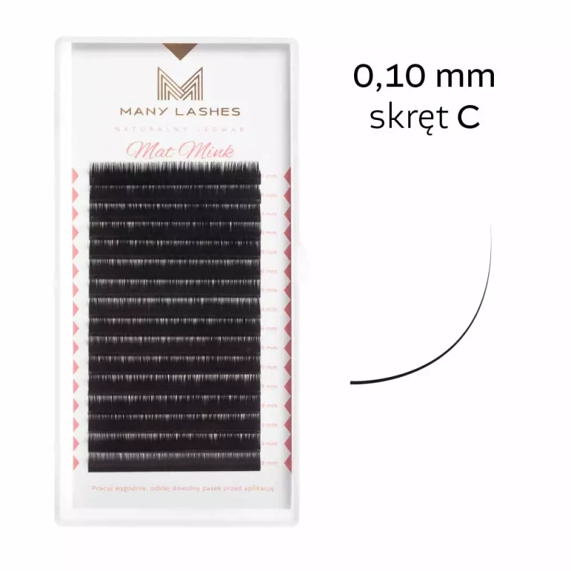 Rzęsy objętościowe Mat Mink 0,10 C