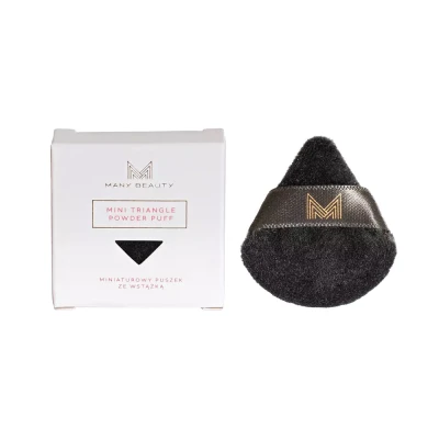 Mini Triangle Powder Puff | miniaturowy puszek ze wstążką, opakowanie