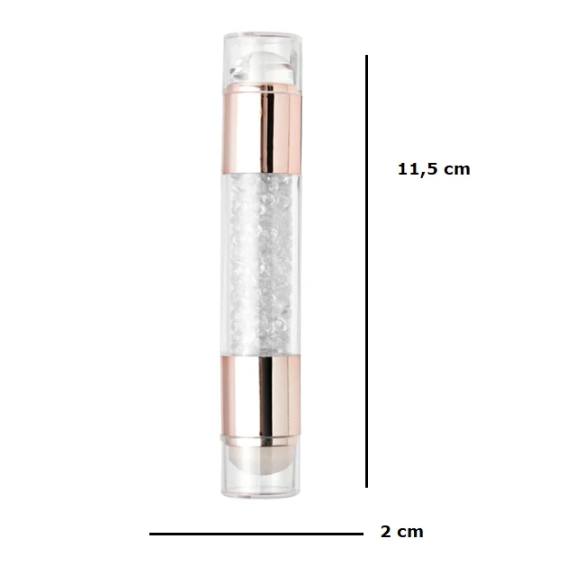 Profesjonalny | mały | dwustronny stempel do paznokci | 2 szablony, wymiary