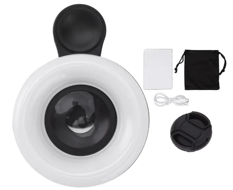 Lampa pierścieniowa do zdjęć smartfonem | LED | makro | LQ-190