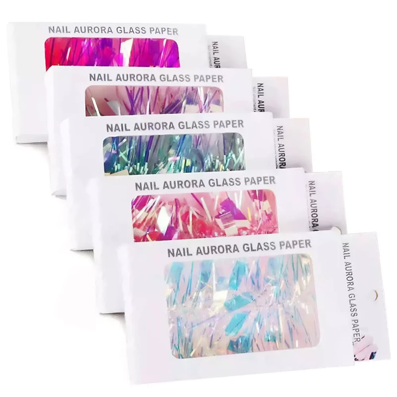 Folia holograficzna do paznokci efekt szkła.webp