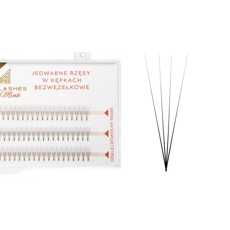 4D | Rzęsy objętościowe - 105 kępek STRAIGHT | Mat Mink