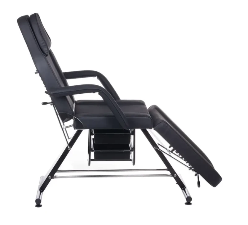 Łóżko kosmetyczne | fotel pedicure z kuwetami_czarne