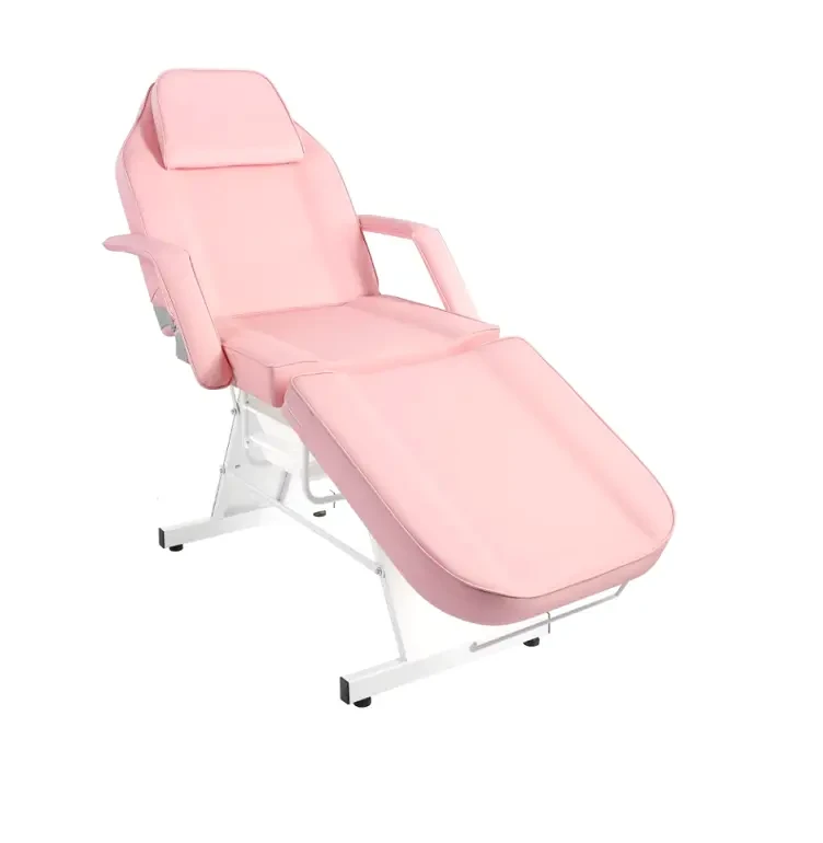 Łóżko kosmetyczne | fotel pedicure z kuwetami _różowe