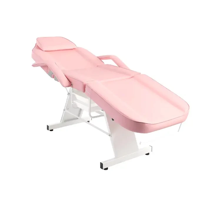 Łóżko kosmetyczne | fotel pedicure z kuwetami _różowe