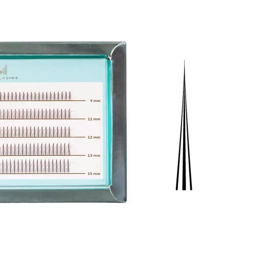 Mini Box A-lashes Classic | mix 1 | Zestaw kępek rzęs do makijażu 9-15 mm skręt B-C-CC  | Many Lashes