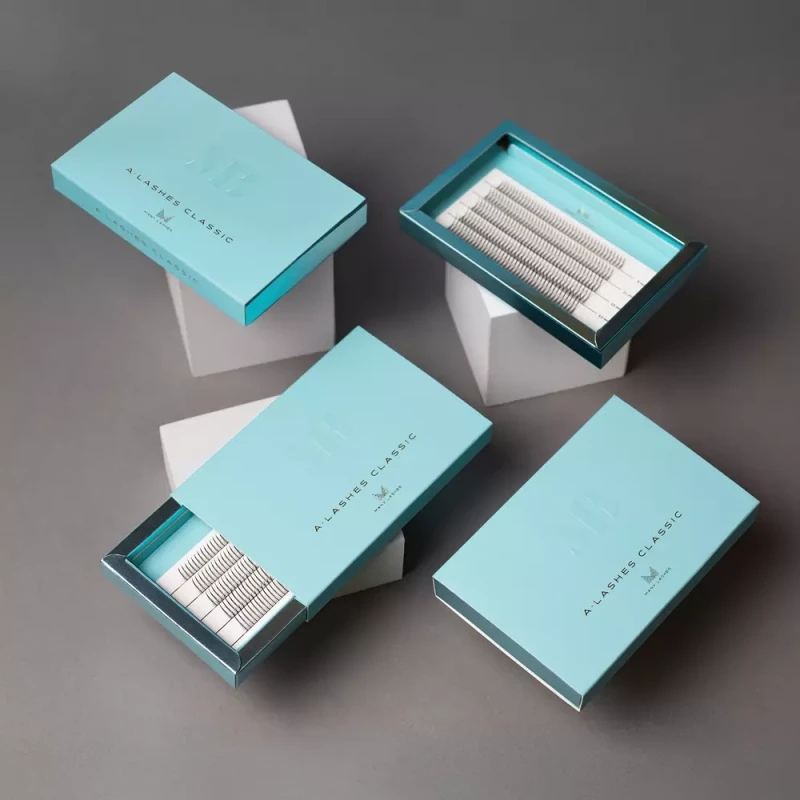 Mini Box A-lashes Classic | mix 1 | Zestaw kępek rzęs do makijażu 9-15 mm, zdjecie stylizowane