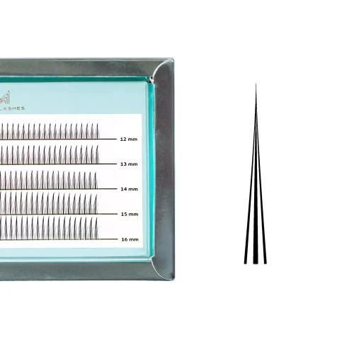 Mini Box A-lashes Classic | mix 2 | Zestaw kępek rzęs do makijażu 12-16 mm skręt B-C-CC  | Many Lashes