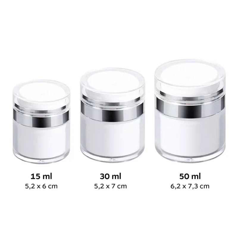 Słoiczek pojemnik dozujący z pompką na krem 15, 30, 50 ml pojemnosci.webp