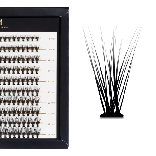 Master Box 20D Superblack | Zestaw kępek rzęs do makijażu 8-14 mm skręt B-C-CC-D | Many Lashes