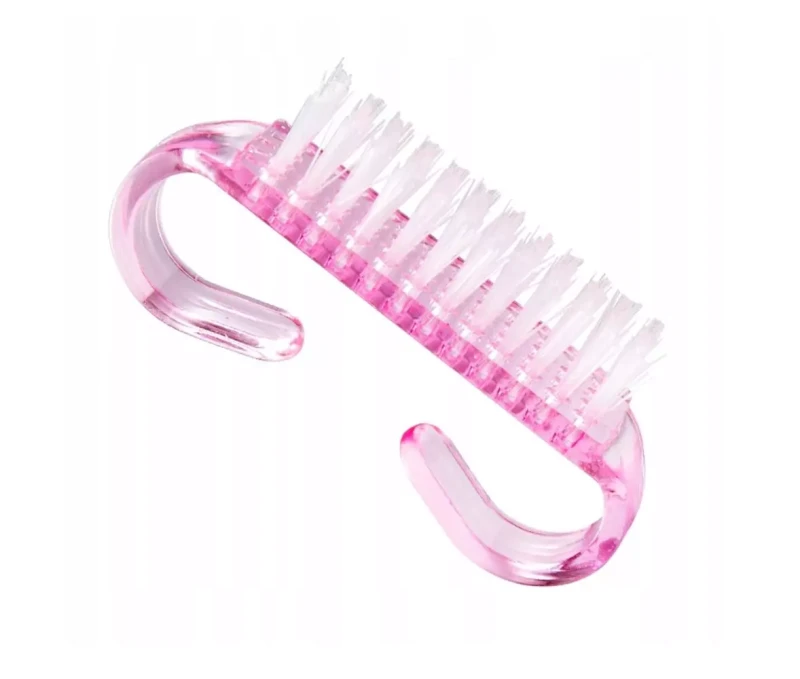 Mini szczoteczka do paznokci | manicure | transparentny róż