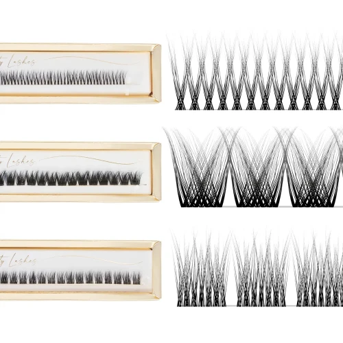 Infinity Lashes - Kępki rzęs na długim bezbarwnym pasku | B-C-CC