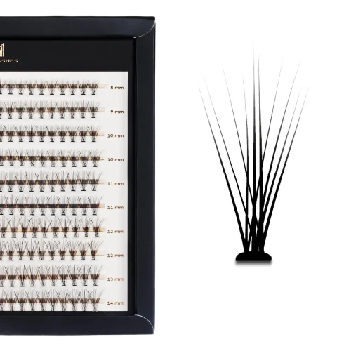 Master Box 10D Superblack | Zestaw kępek rzęs do makijażu 8-14 mm skręt B-C-CC-D | Many Lashes