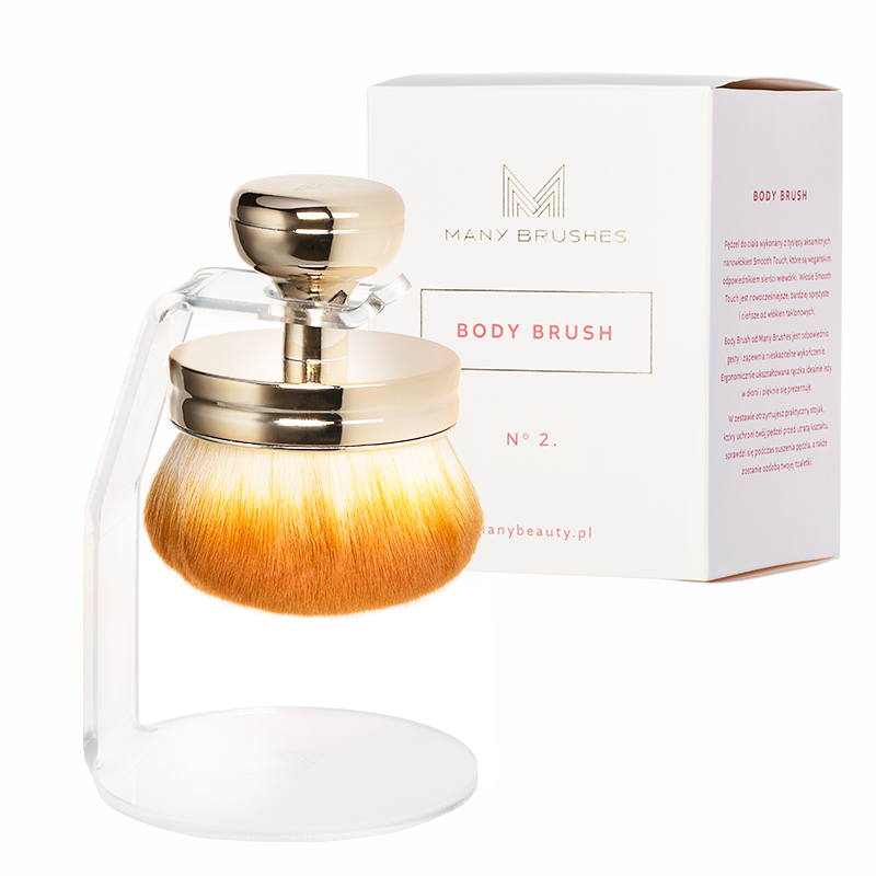 Body Brush - duży pędzel do ciała z akrylowym stojakiem | Model No. 2_opakowanie