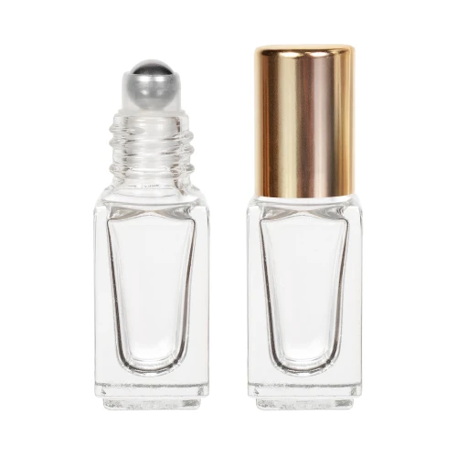 Szklana buteleczka kosmetyczna roll-on do olejków i perfum | 3 ml